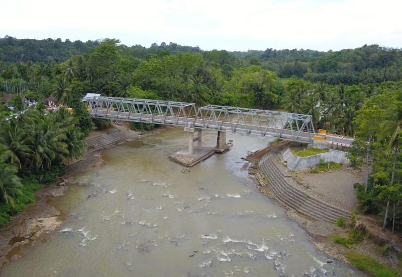 Tampak Atas Jembatan Tanjung Agung yang baru dibangun/Mc Provinsi Bengkulu