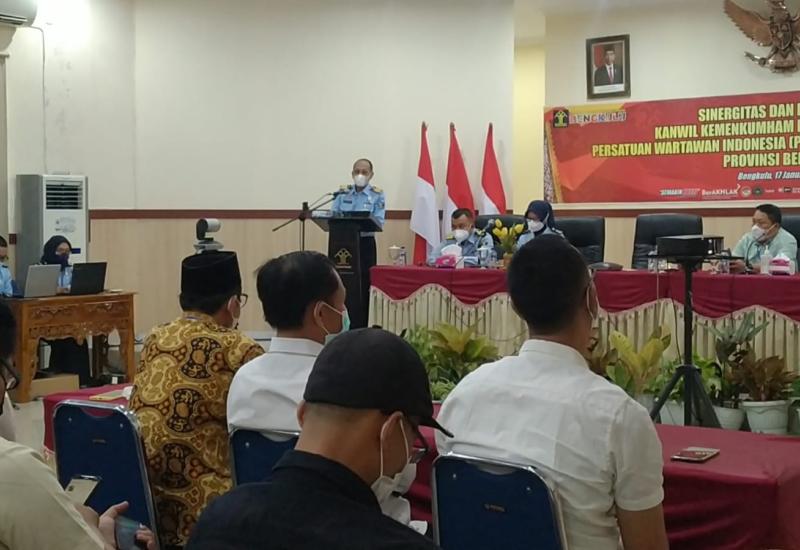 Kemenkumham Bengkulu Jalin Sinergitas dengan Jurnalis