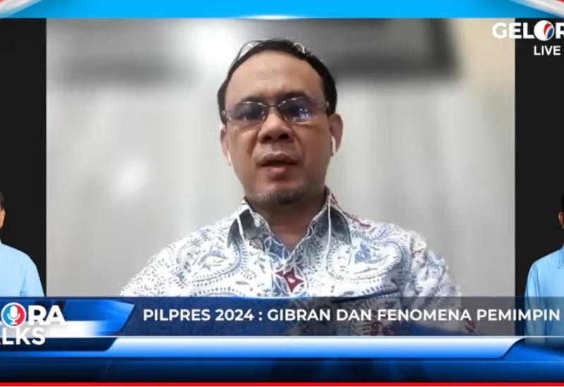 Mahfuz Sidik, Sekretaris Jenderal Partai Gelora dalam Gelora Talks dengan tema 'Pilpres 2024: Gibran dan Fenomena Pemimpin Muda', Rabu (27/12/2023) sore.