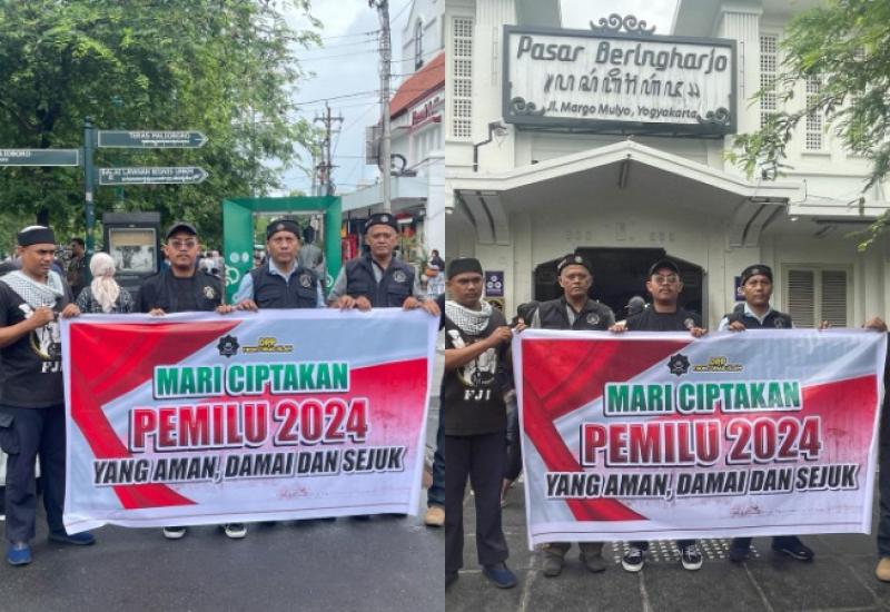 Aksi Damai FJI Yogyakarta, Sebarkan Pamplet Ajak Masyarakat Jogja Sukseskan Pemilu 2024