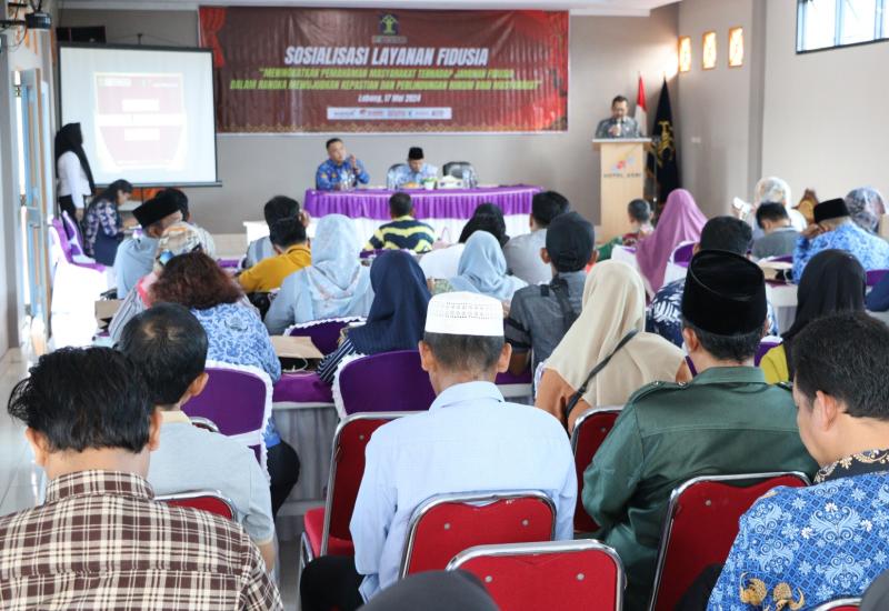 Tingkatkan Pemahaman Masyarakat Mengenai Fidusia, Kanwil Kemenkumham Bengkulu Gelar Sosialisasi di Kabupaten Lebong