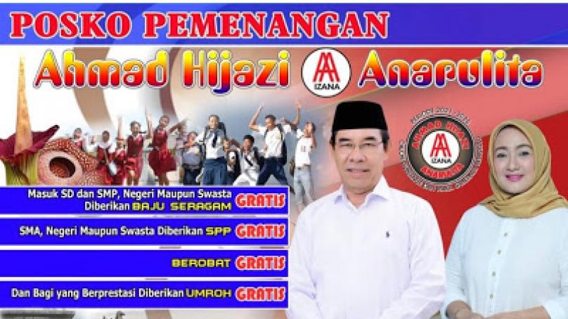 Tampak brosur pasangan Hijazi - Anarulita.