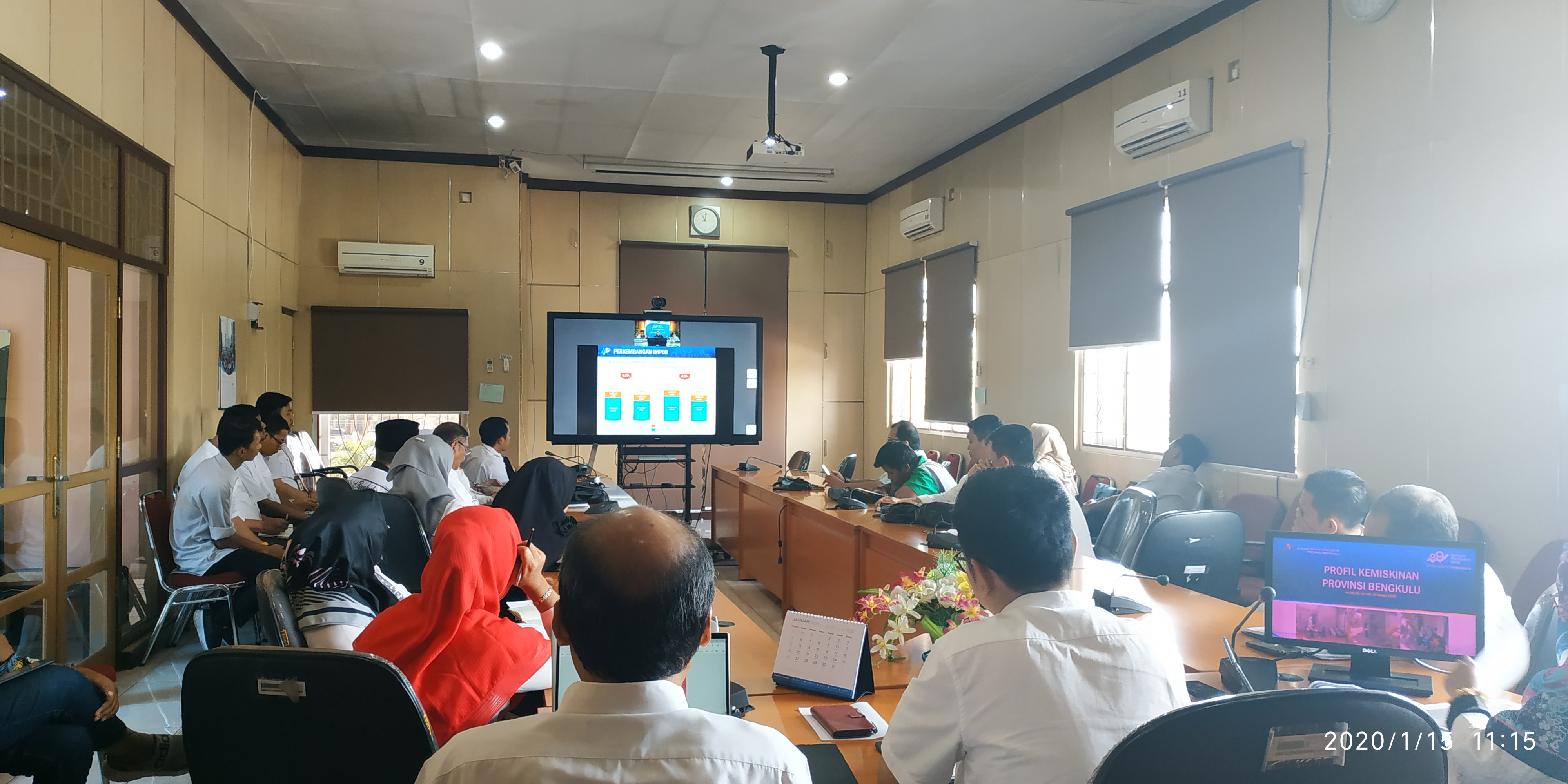 Saat rilis angka kemiskinan di BPS Provinsi Bengkulu.