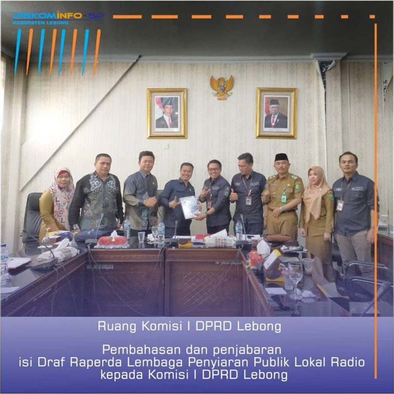 Saat rapat Komisi I DPRD Lebong membahas terkait Raperda penyiaran publik lokal radio.