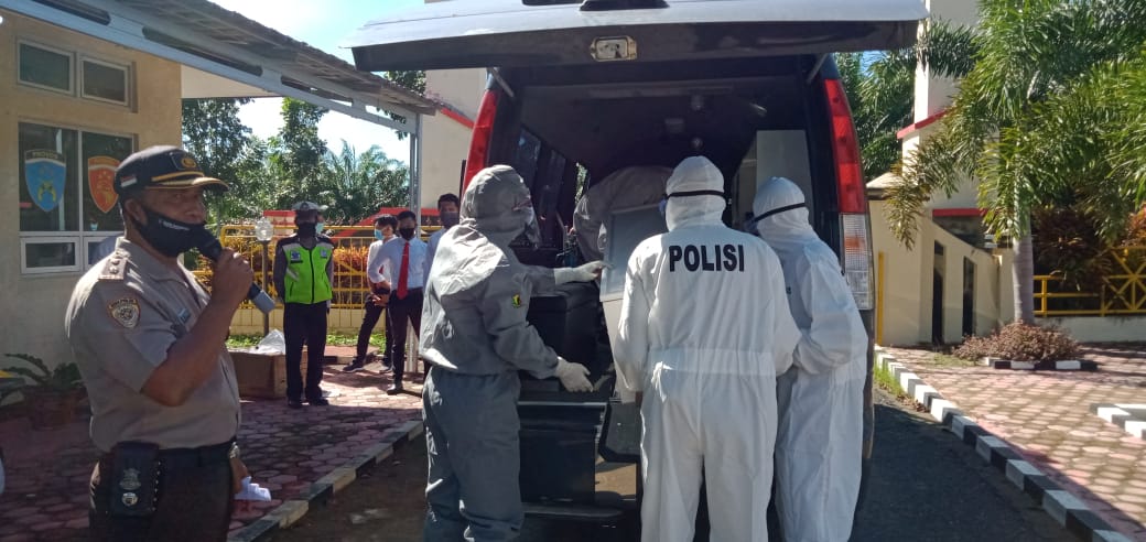 Polres Mukomuko Latih Personel Lakukan Pemulasaran Jenazah Covid-19