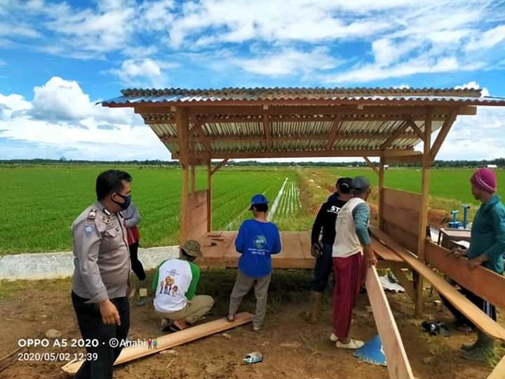 Cegah Penyebaran Covid-19, Jalan Tikus Desa Sumber Makmur Mulai Dijaga Ketat
