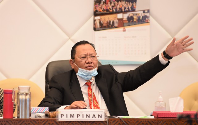 Ketua Komisi IV DPR RI Sudin saat agenda Rapat Kerja Komisi IV DPR RI dengan Menteri Pertanian di Gedung DPR RI, Jakarta, Rabu (25/8/2020). Foto : Eot/Man