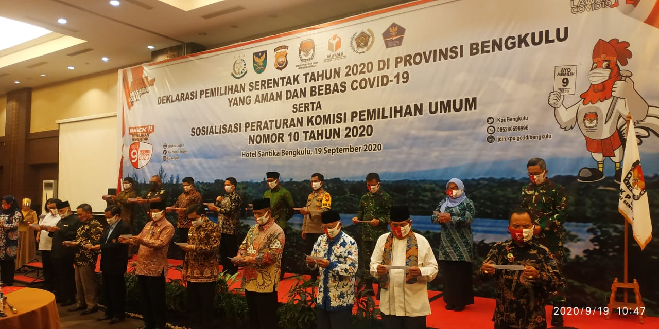 Deklarasi Pilkada Aman dan Sehat, Masyarakat Diminta Selalu Taati Protokol Kesehatan