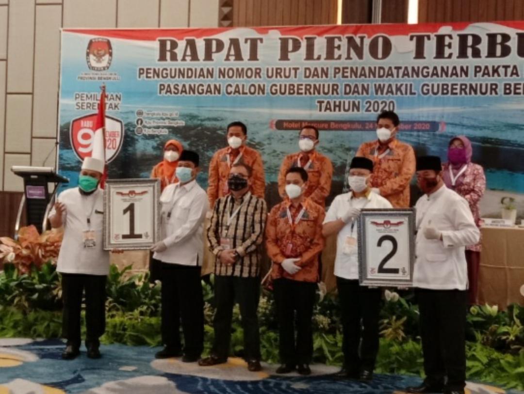 Undian Nomor Urut Cagub Bengkulu, Helmi 1 Rohidin 2