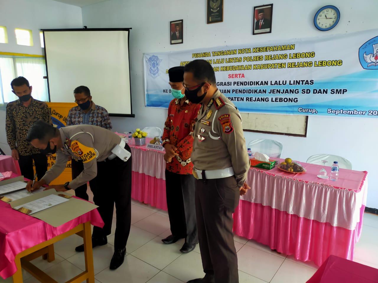 di Rejang Lebong, Pengetahuan Berlalulintas Masuk Kurikulum Pendidikan