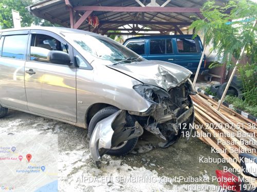 Dihantam Minibus, Personel Polsek Maje Patah Kaki