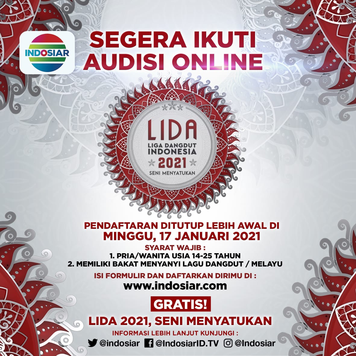 Kembali Hadir Ditengah Pandemi, Audisi LIDA 2021 Dilakukan Secara Online