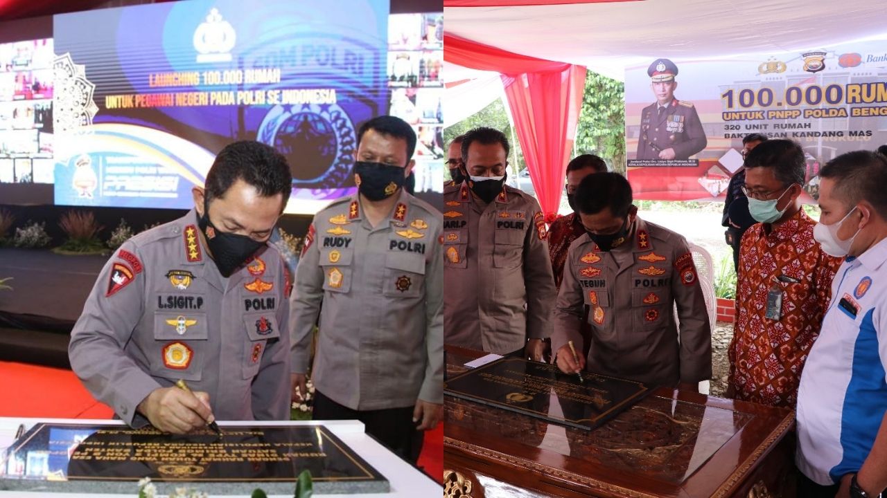 Peresmian rumah personil Polri