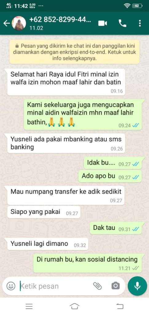 Hati-Hati, Ada Akun WA Catut Nama Kadinkes Kota Minta Transfer Uang