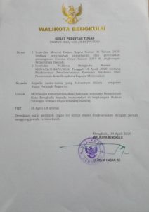 surat perintah tugas dengan Nomor : 800/635/II.BKPP/2020 