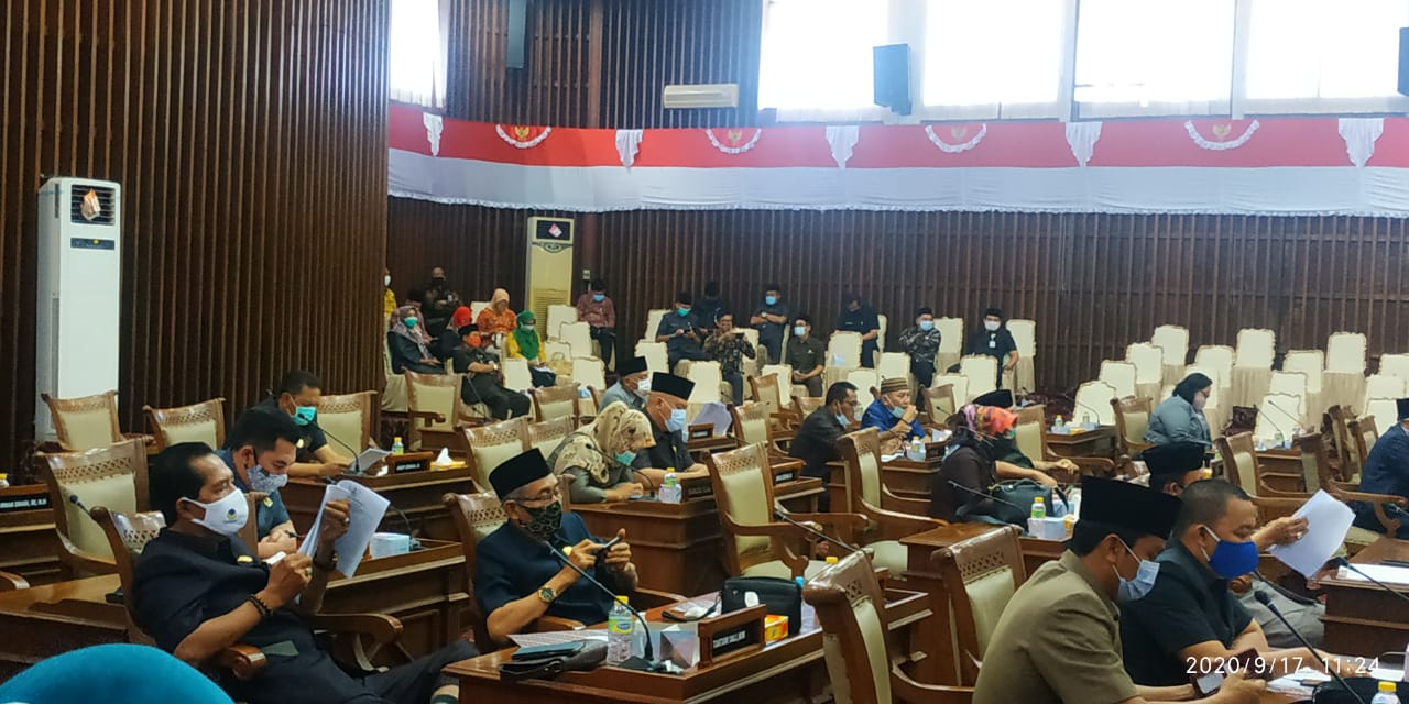 PAD Turun 33,64%, Gubernur Sampaikan Nota Pengantar Raperda APBD-P 2020