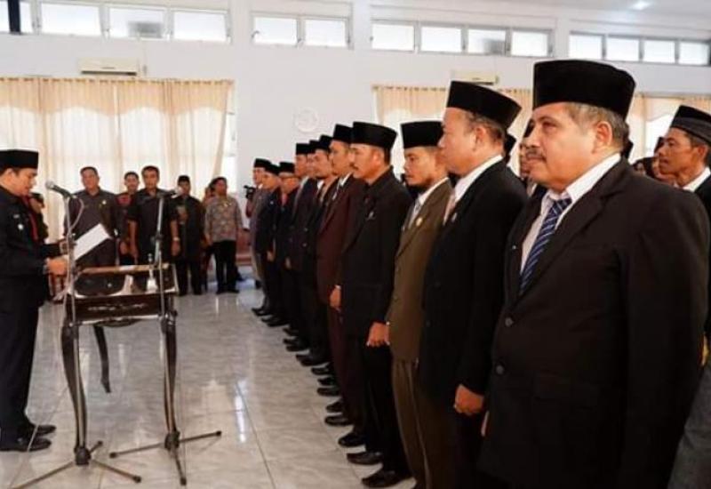 Prosesi mutasi 69 pejabat Pemkab Bengkulu Utara.