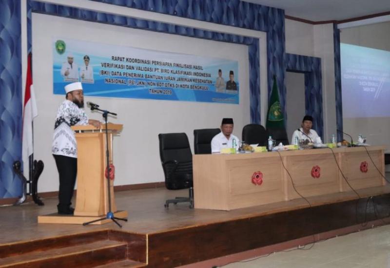 Walikota Bengkulu Helmi Hasan saat menyampaikan kata sambutannya.