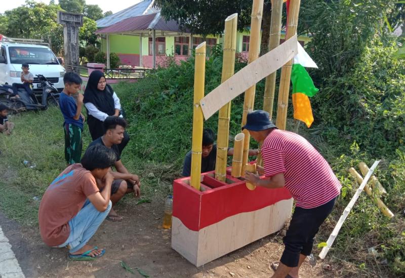Sambut HUT RI Ke-75, Milenial Dusun Baru V Koto Hias Desa