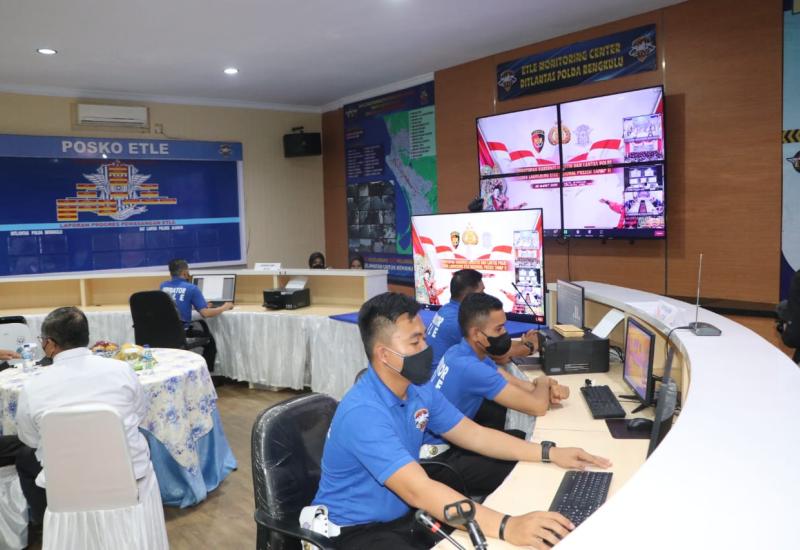 Monitoring ETLE Polda Bengkulu