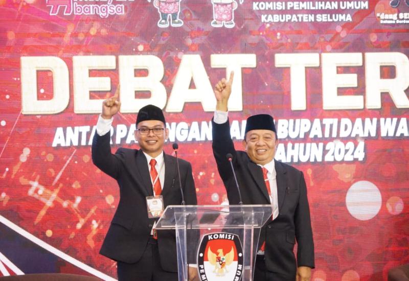 Komisi Pemilihan Umum (KPU) Kabupaten Seluma menyelenggarakan debat terbuka putaran kedua dalam rangka Pemilihan Kepala Daerah (Pilkada) Kabupaten Seluma, Sabtu, 16 November 2024. Tema debat kali ini adalah “Sinergi Memajukan Daerah dengan Inovasi yang Inklusif dan Berdaya Saing dalam Rangka NKRI”.
